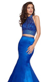 Rachel Allan Prom Long Halter Two Piece Dress 6511 - The Dress Outlet