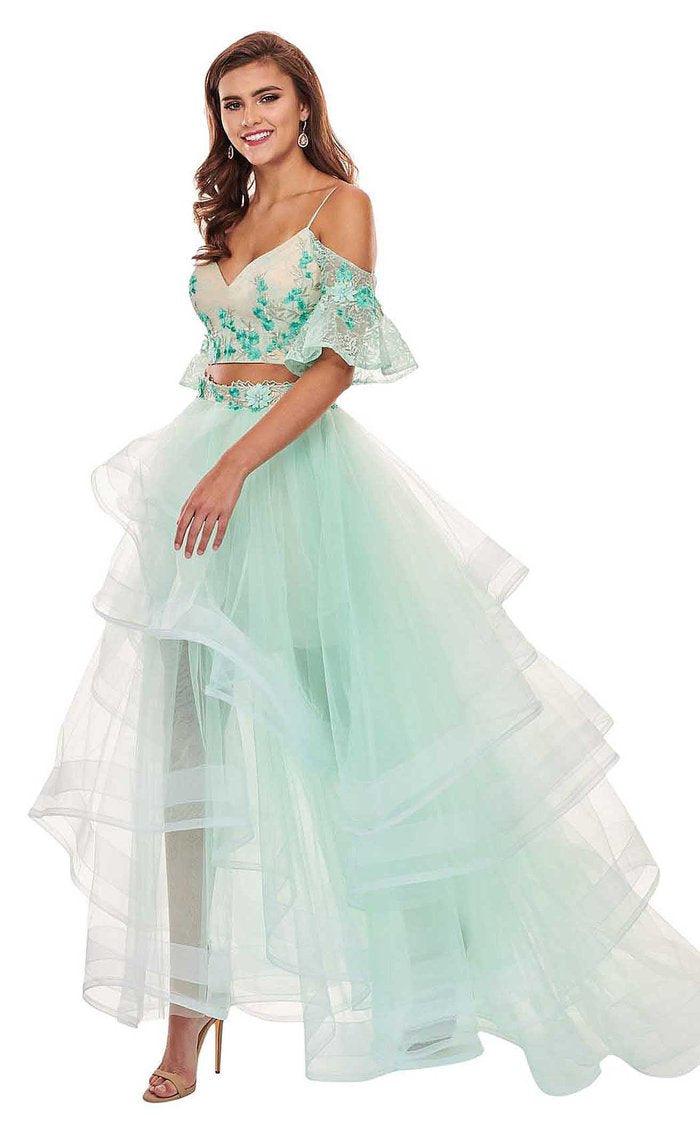 Rachel Allan Prom Long Off Shoulder Ball Gown 6476 - The Dress Outlet