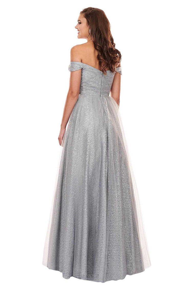 Rachel Allan Prom Long Off Shoulder Ball Gown 6530 - The Dress Outlet