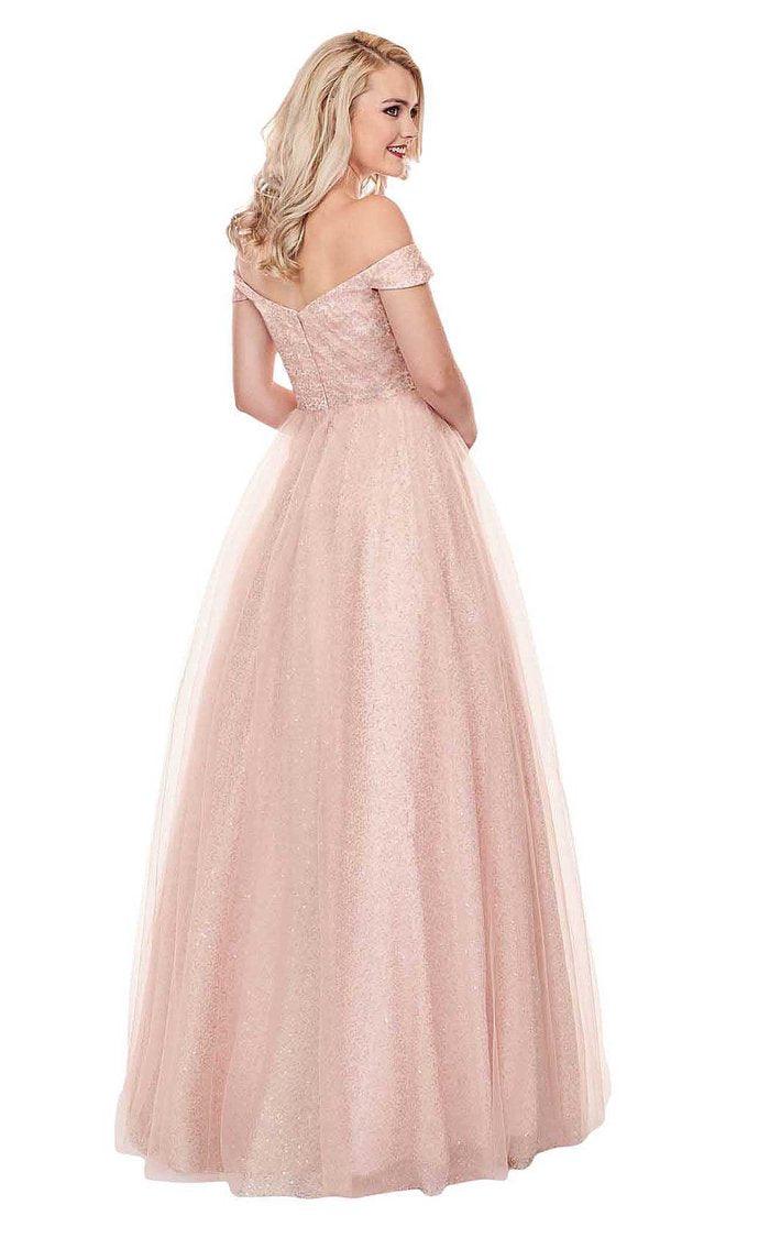 Rachel Allan Prom Long Off Shoulder Ball Gown 6530 - The Dress Outlet