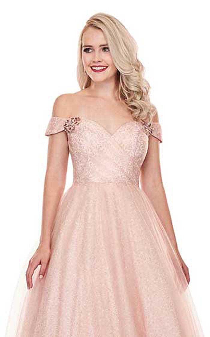 Rachel Allan Prom Long Off Shoulder Ball Gown 6530 - The Dress Outlet