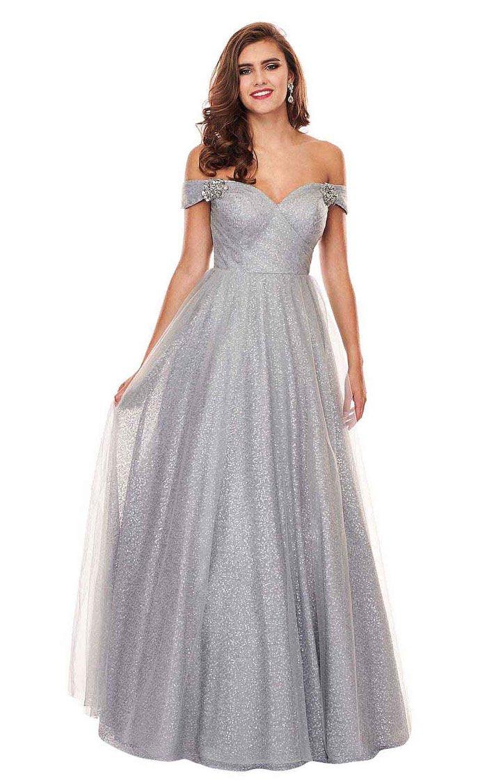 Rachel Allan Prom Long Off Shoulder Ball Gown 6530 - The Dress Outlet