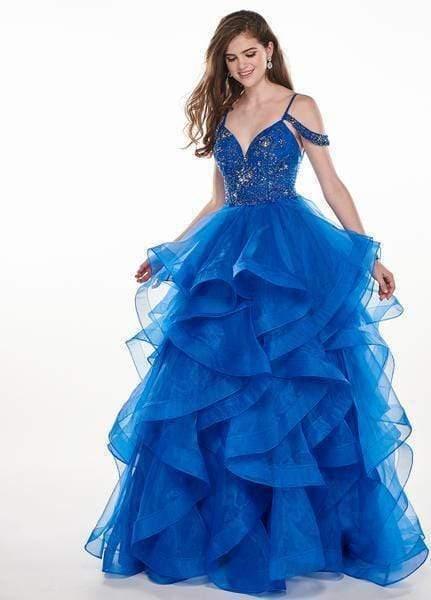 Rachel Allan Prom Long Off Shoulder Ball Gown 6605 - The Dress Outlet