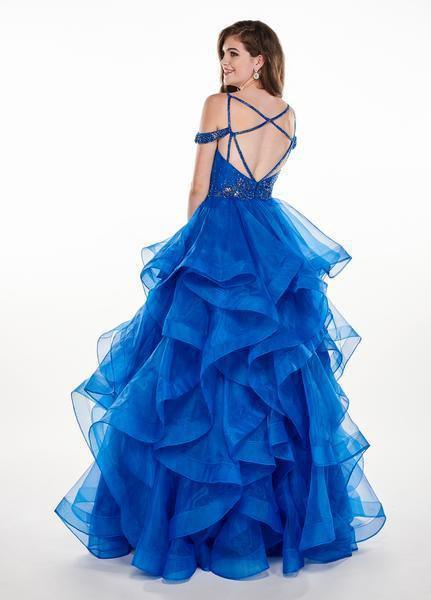 Rachel Allan Prom Long Off Shoulder Ball Gown 6605 - The Dress Outlet