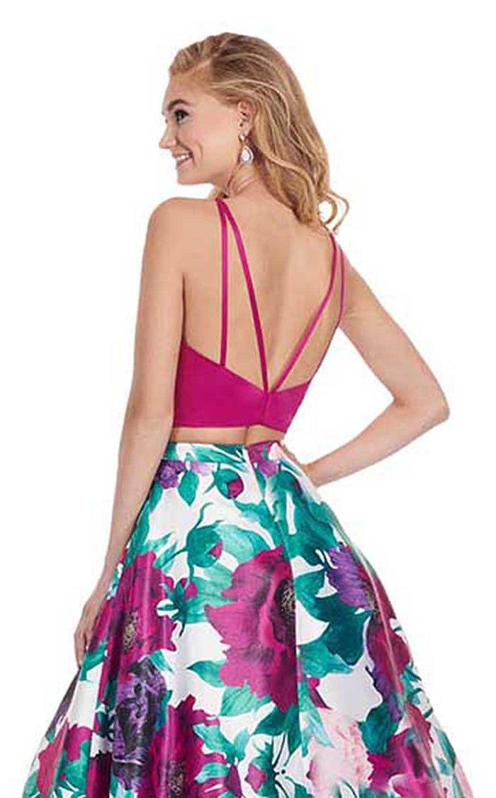 Rachel Allan Prom Long Two Piece Halter Dress 6438 - The Dress Outlet