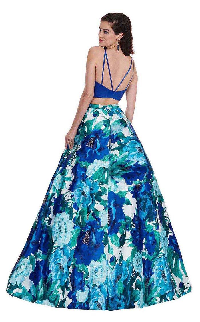 Rachel Allan Prom Long Two Piece Halter Dress 6438 - The Dress Outlet