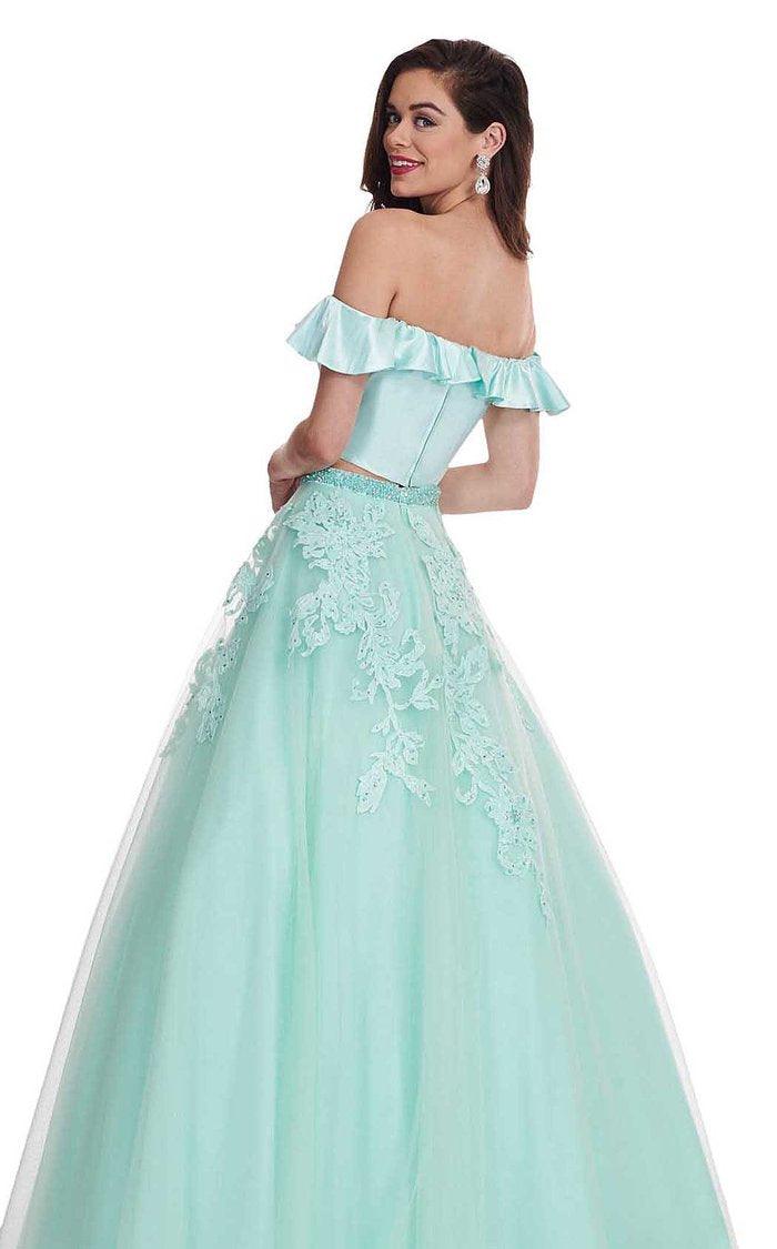 Rachel Allan Prom Off Shoulder Long Ball Gown 6484 - The Dress Outlet