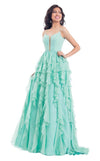 Rachel Allan Prom Spaghetti Strap Long Dress 6092 - The Dress Outlet