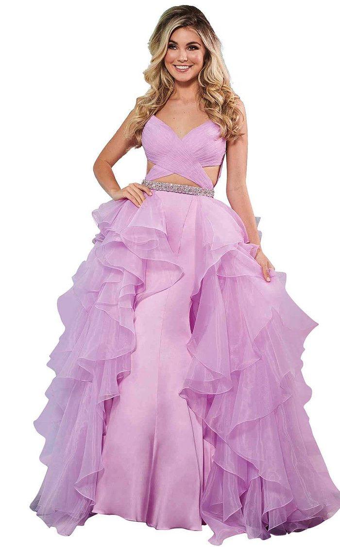 Rachel Allan Prom Spaghetti Strap Long Dress 6498 - The Dress Outlet