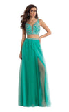 Rachel Allan Prom Two Piece Beaded Long Dress 6118 - The Dress Outlet