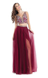 Rachel Allan Prom Two Piece Beaded Long Dress 6118 - The Dress Outlet