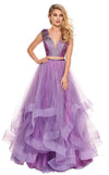 Rachel Allan Prom Two Piece Long Ball Gown 6412 - The Dress Outlet