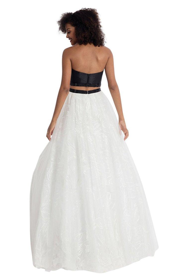 Rachel Allan Prom Two Piece Long Formal Dress 6096 - The Dress Outlet