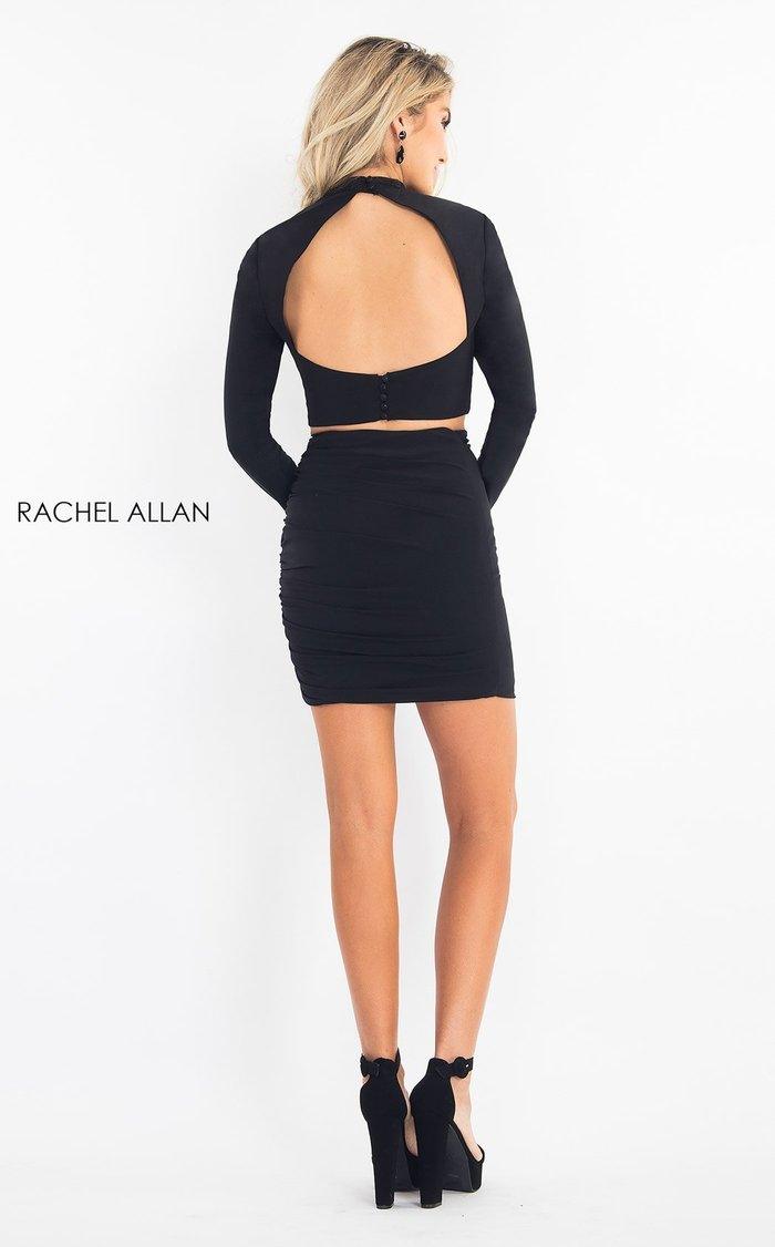 Black Rachel Allan Short Fitted Long Sleeve Dress L1200 for $117.95 – The  Dress Outlet