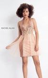 Rachel Allan Short Halter Homecoming Dress 4602 - The Dress Outlet