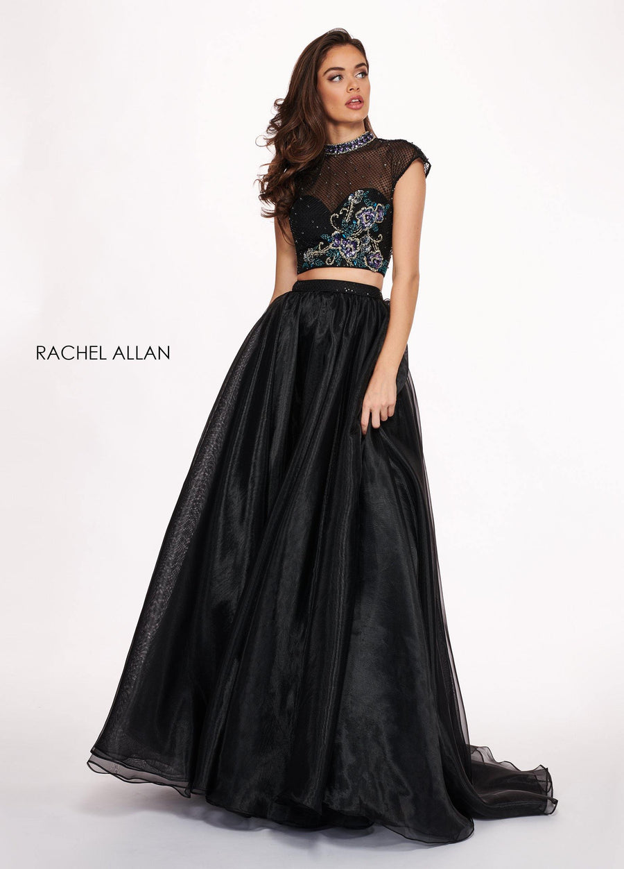 Rachel Allan Two Piece Long Prom Dress - The Dress Outlet