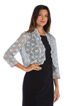 R&M Richards 3/4 Sleeve Lace Bolero Jacket 3158M - The Dress Outlet