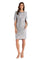 R&M Richards Draped Sleeve Short Dress Silver