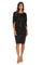 R&M Richards Draped Sleeve Short Dress Black