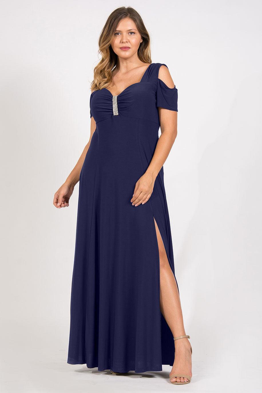 R&M Richards Evening Long Formal Dress 1367 - The Dress Outlet