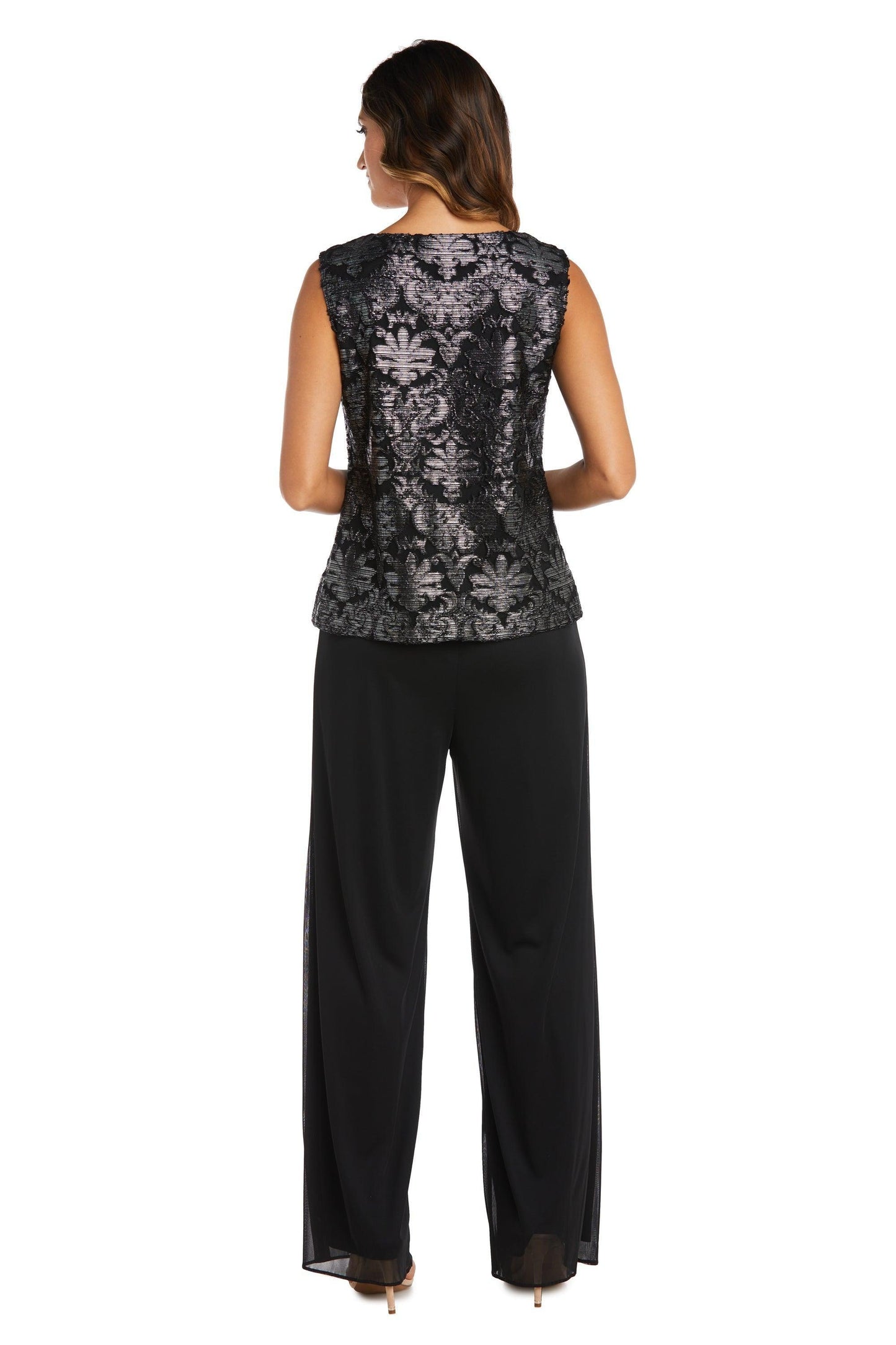 R&M Richards Formal Beaded Duster Pant Suit 7676 - The Dress Outlet