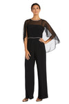 R&M Richards Formal Capelet Jumpsuit 2504P - The Dress Outlet