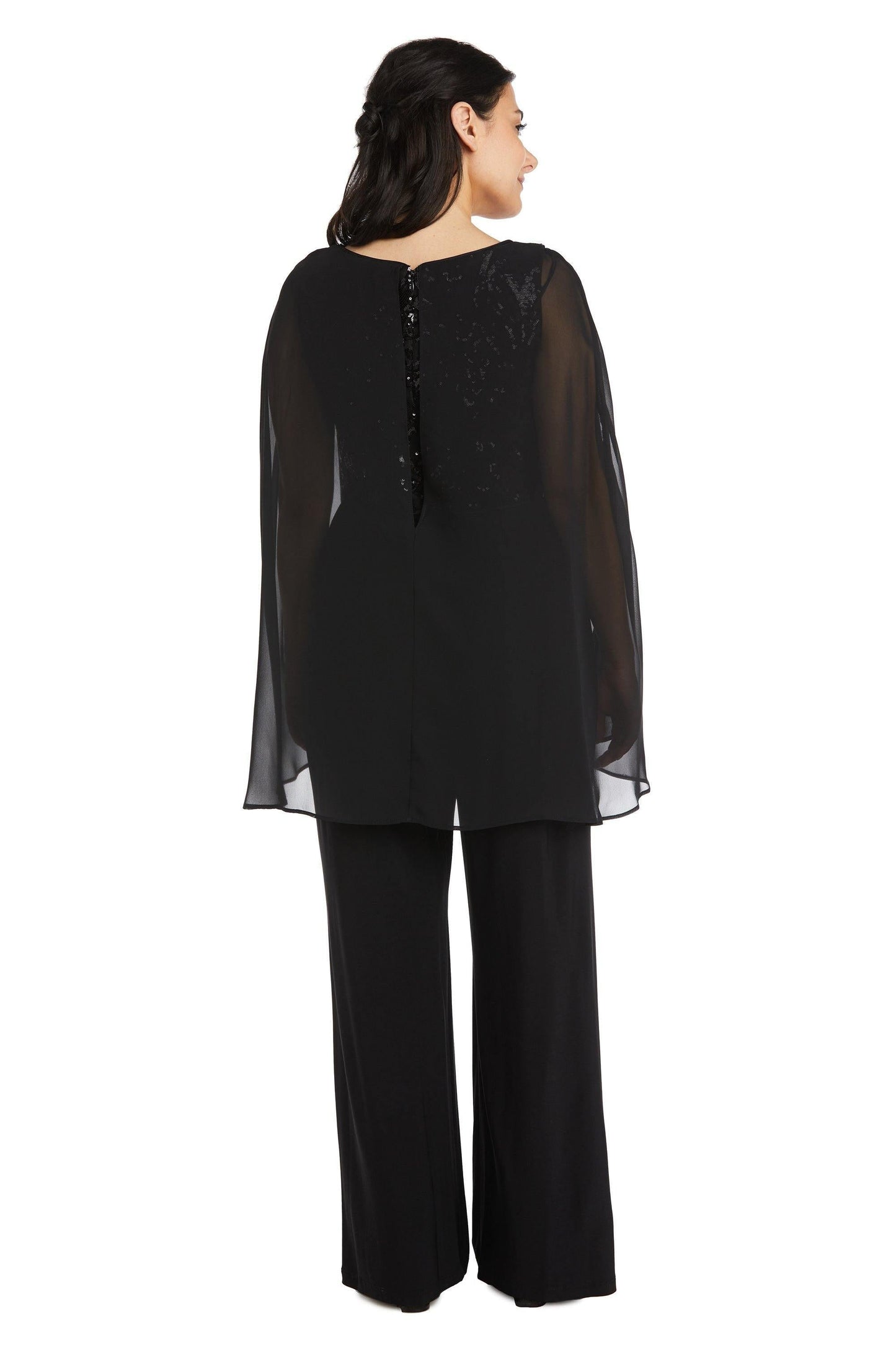 R&M Richards Formal Petite Chiffon Jumpsuit 7539P Sale - The Dress Outlet