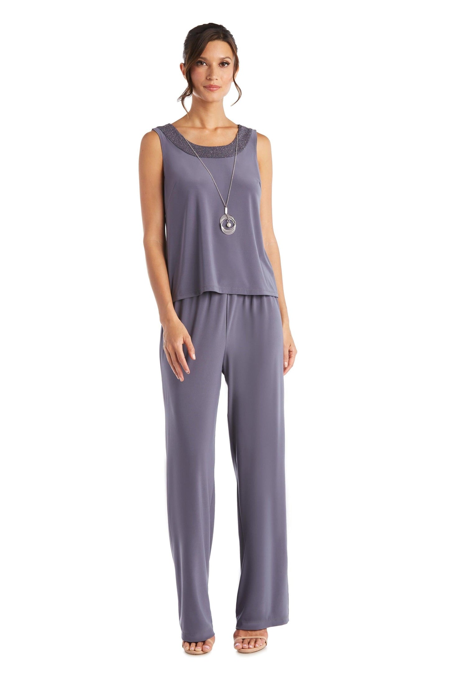 R&M Richards Formal Petite Duster Pant Suit 7241P - The Dress Outlet