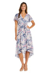 R&M Richards High Low Floral Print Dress 9400 - The Dress Outlet