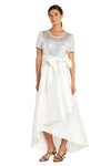 R&M Richards High Low Short Sleeve Formal Gown 9162 - The Dress Outlet