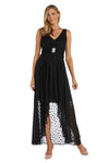 R&M Richards High Low Sleeveless Chiffon Dress 9714 - The Dress Outlet