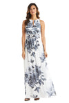 R&M Richards Long Formal Chiffon Print Dress Sale 7045 - The Dress Outlet