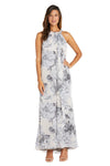 R&M Richards Long Formal Floral Chiffon Dress 9305 - The Dress Outlet