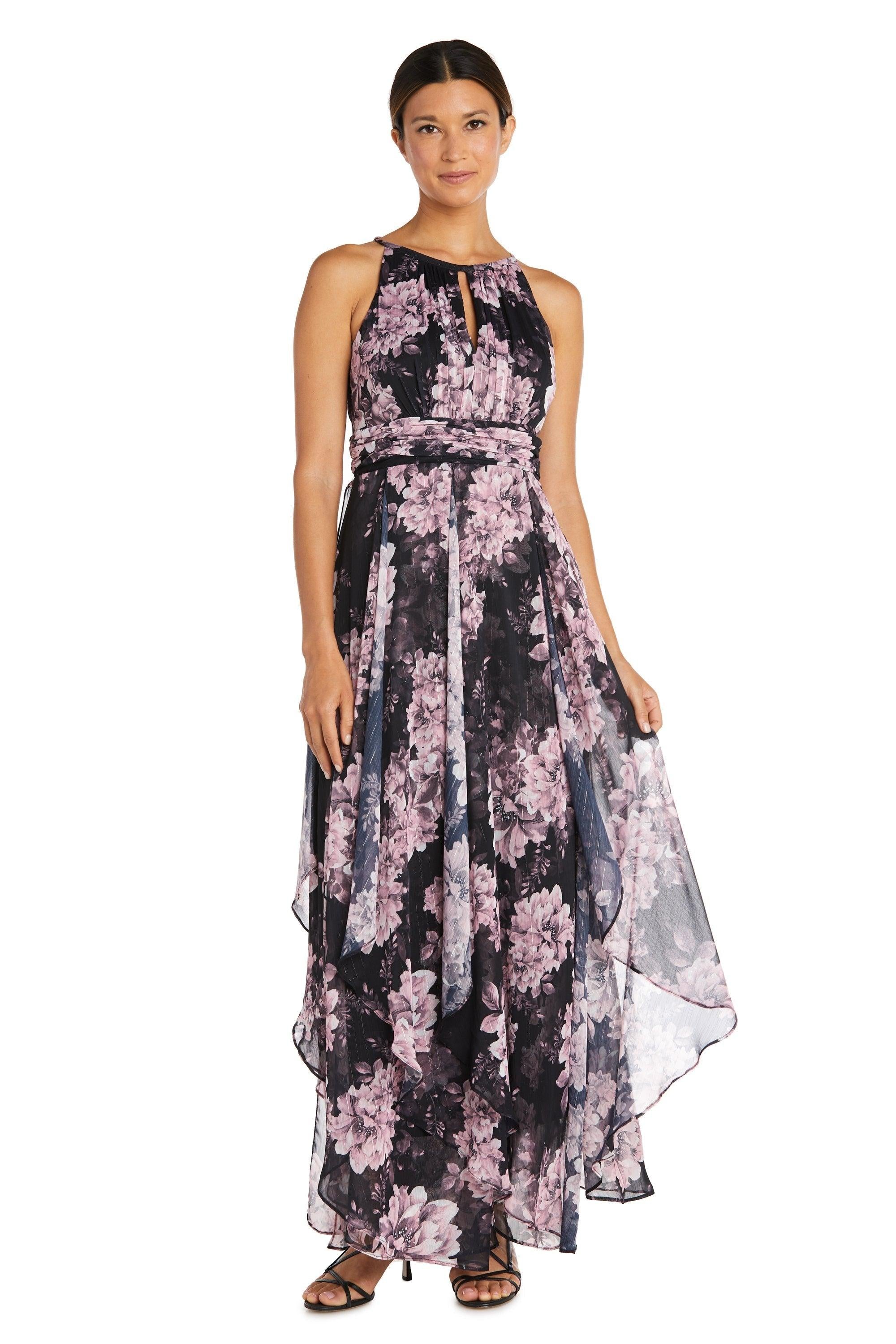 R&M Richards 7928 Long Formal Floral Halter Dress for $85.99 – The ...