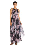 R&M Richards Long Formal Floral Halter Dress 7928 - The Dress Outlet