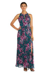 R&M Richards Long Formal Floral Halter Dress Sale - The Dress Outlet