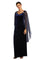 R&M Richards Long Formal Petite Cape Dress 2668P - The Dress Outlet