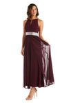 R&M Richards Long Formal Petite Halter Dress 5405P - The Dress Outlet