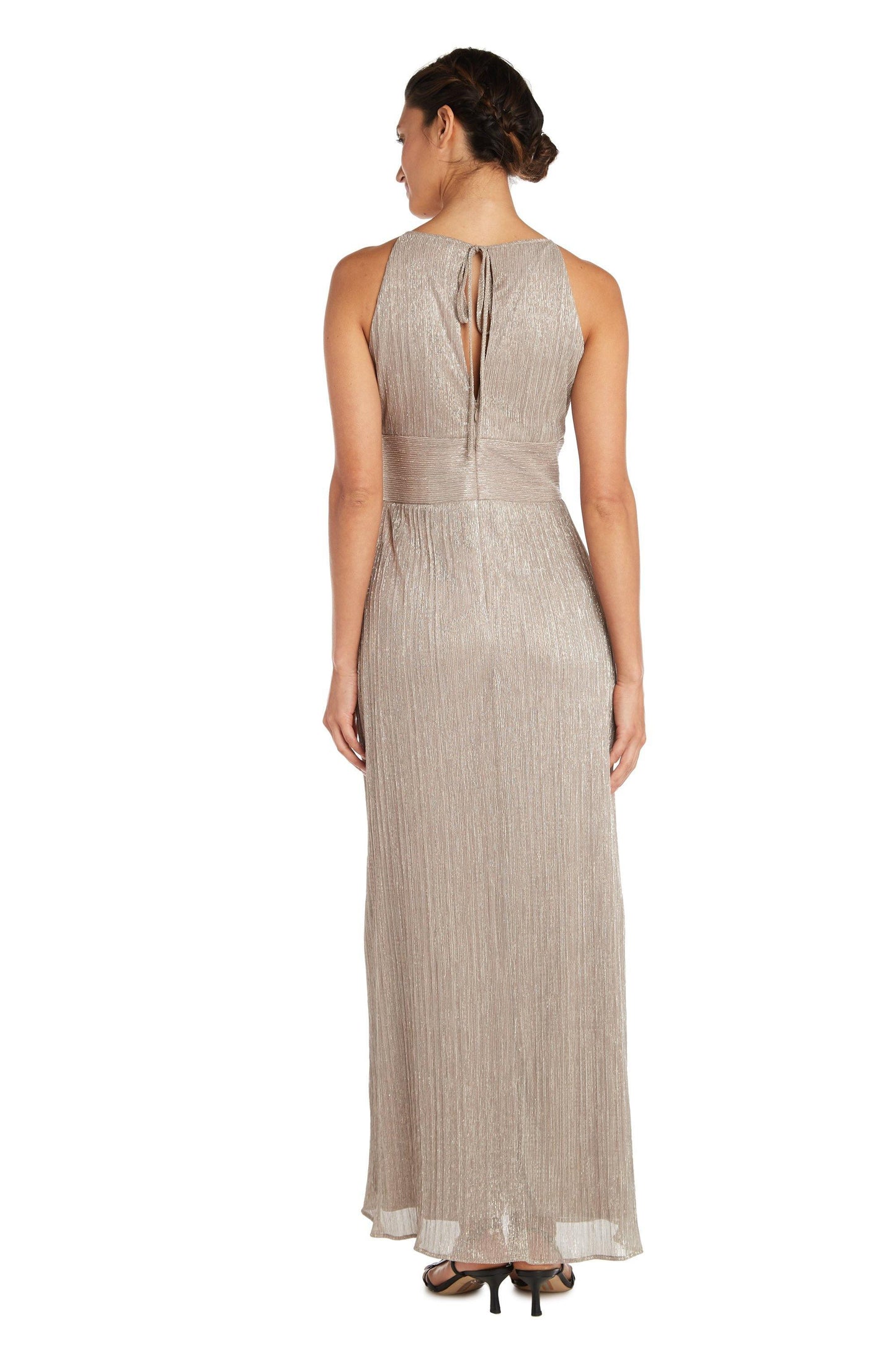 R&M Richards Long Formal Petite Metallic Gown 9283P Sale - The Dress Outlet