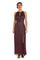 R&M Richards Long Formal Petite Metallic Gown 9283P - The Dress Outlet