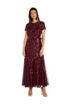 Mother of the Bride Dresses Long Formal Petite Sequins Dress Merlot