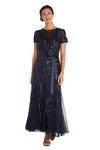 Mother of the Bride Dresses Long Formal Petite Sequins Dress Navy