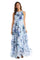 R&M Richards Long Halter Formal Floral Dress Sale - The Dress Outlet