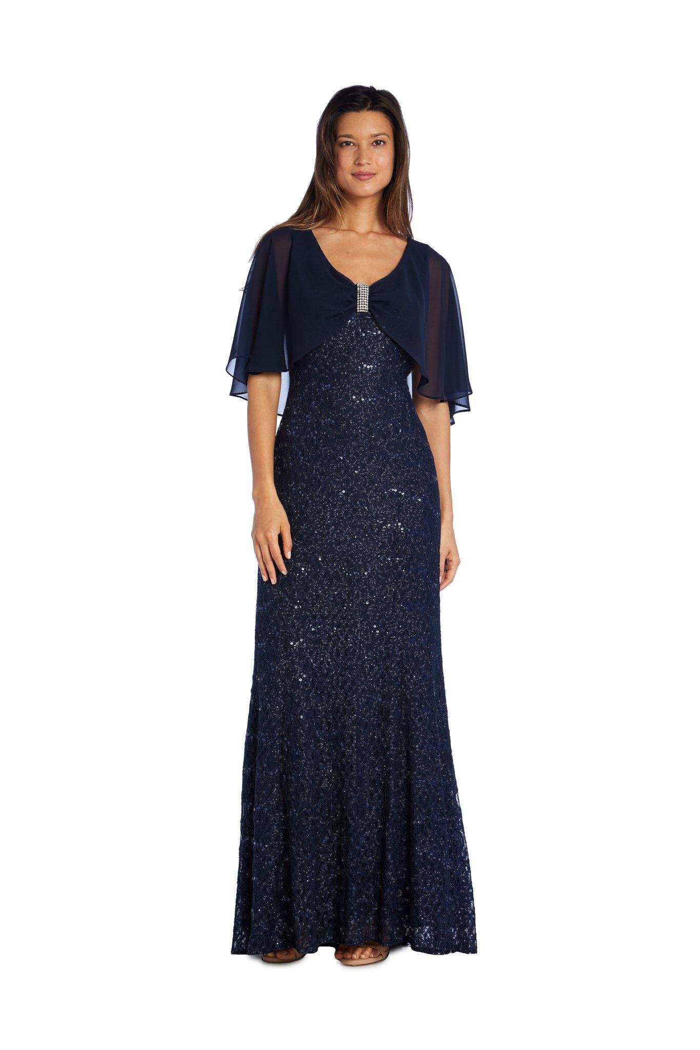 R&M Richards Long Mother of the Bride Lace Gown Sale - The Dress Outlet