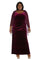 R&M Richards Long Plus Size Velvet Cape Dress 2668W - The Dress Outlet