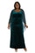 R&M Richards Long Plus Size Velvet Cape Dress 2668W - The Dress Outlet