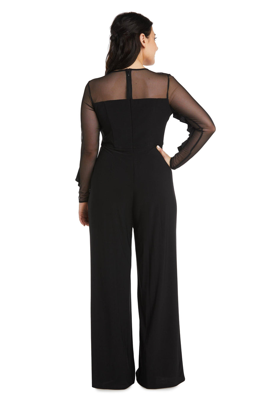 R&M Richards Long Sleeve Petite Jumpsuit 2308P - The Dress Outlet