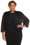 R&M Richards 3/4 Sleeve Plus Size Lace Bolero 3158W - The Dress Outlet