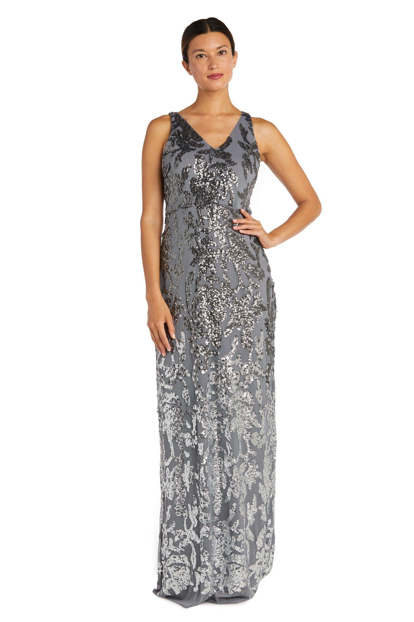 R&M Richards Long Sleeveless Formal Ombre Gown 9131 - The Dress Outlet