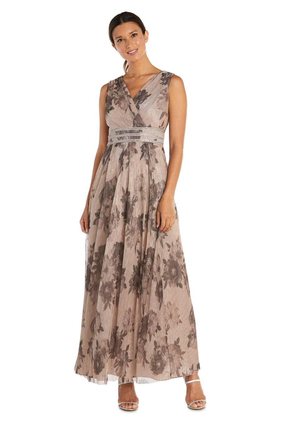 R&M Richards Long Sleeveless Petite Dress 7938P - The Dress Outlet